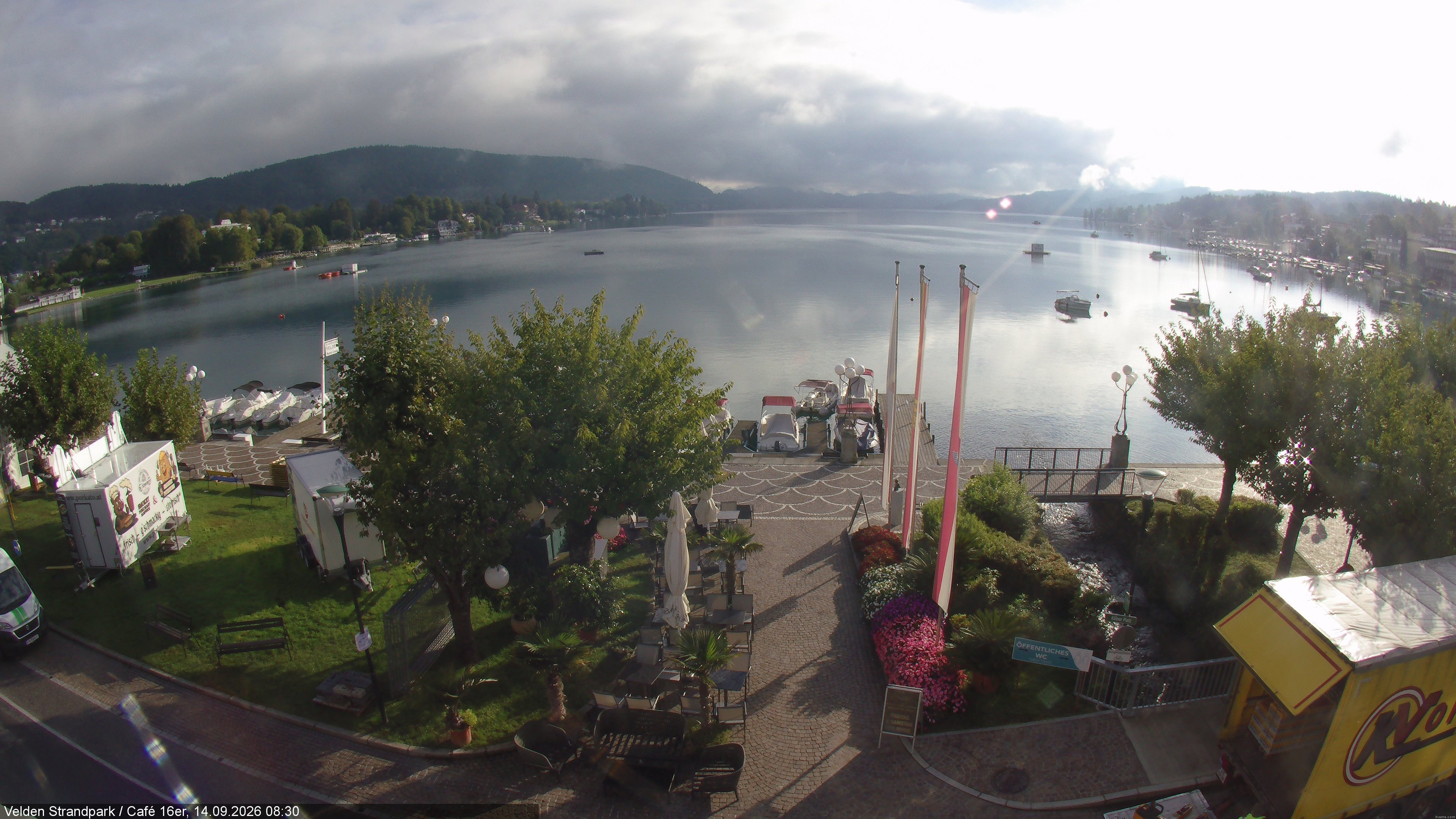 Archiv Foto Webcam Velden Strandpark - Wörthersee