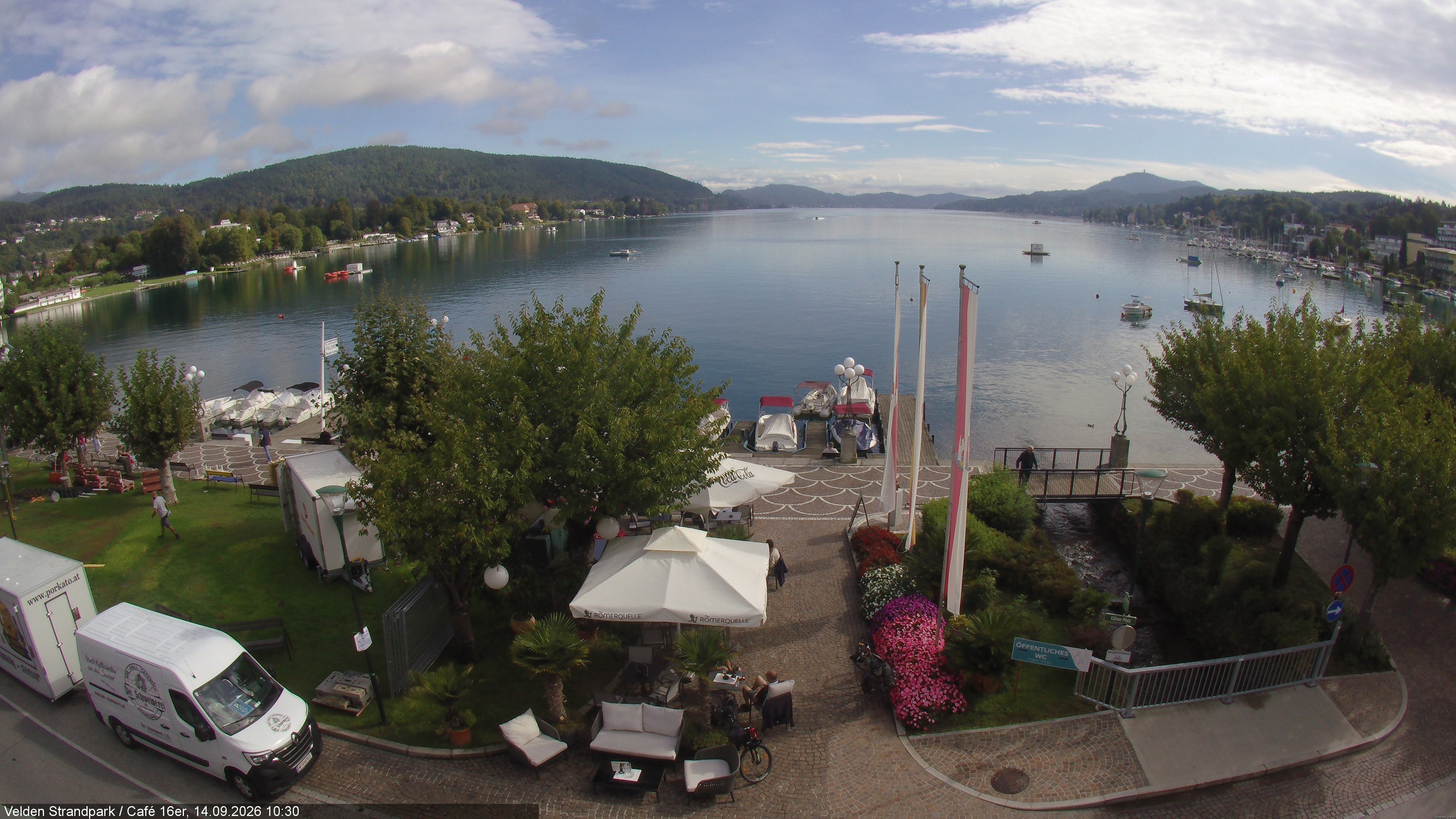 Archiv Foto Webcam Velden Strandpark - Wörthersee