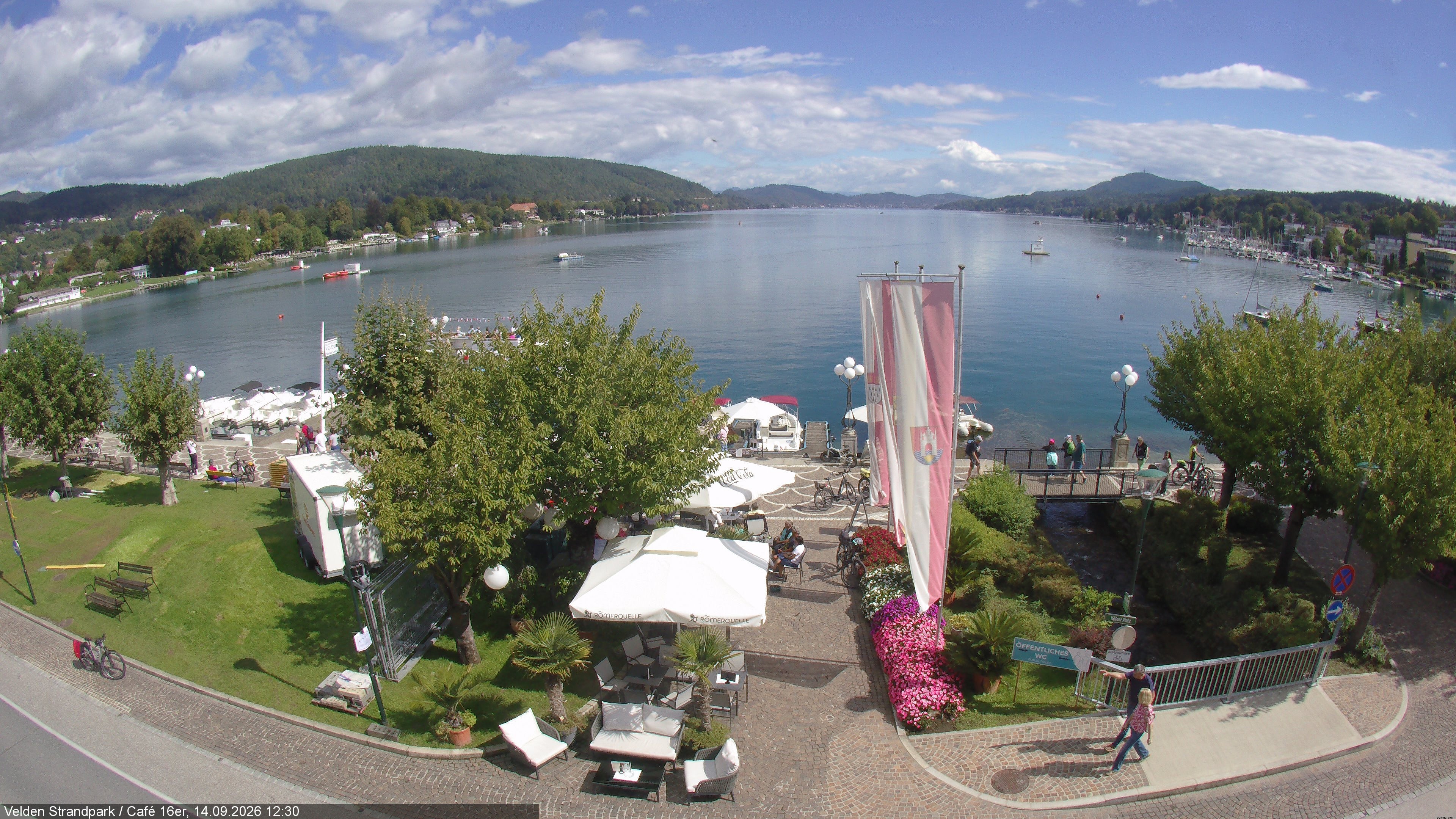 Archiv Foto Webcam Velden Strandpark - Wörthersee