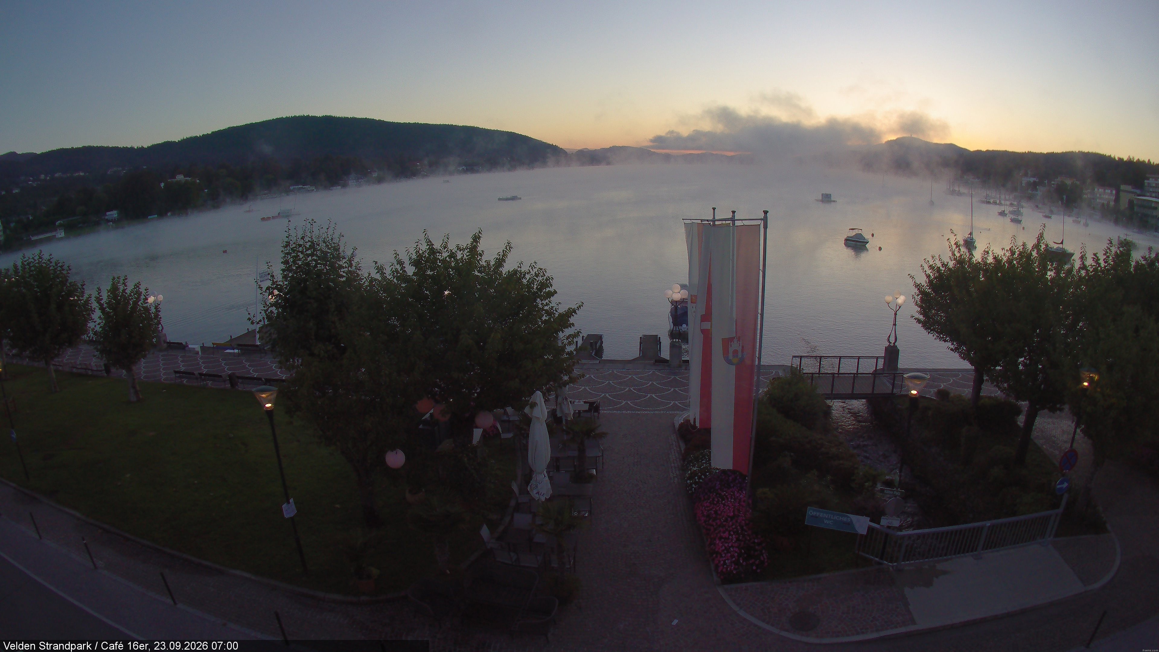 Archiv Foto Webcam Velden Strandpark - Wörthersee
