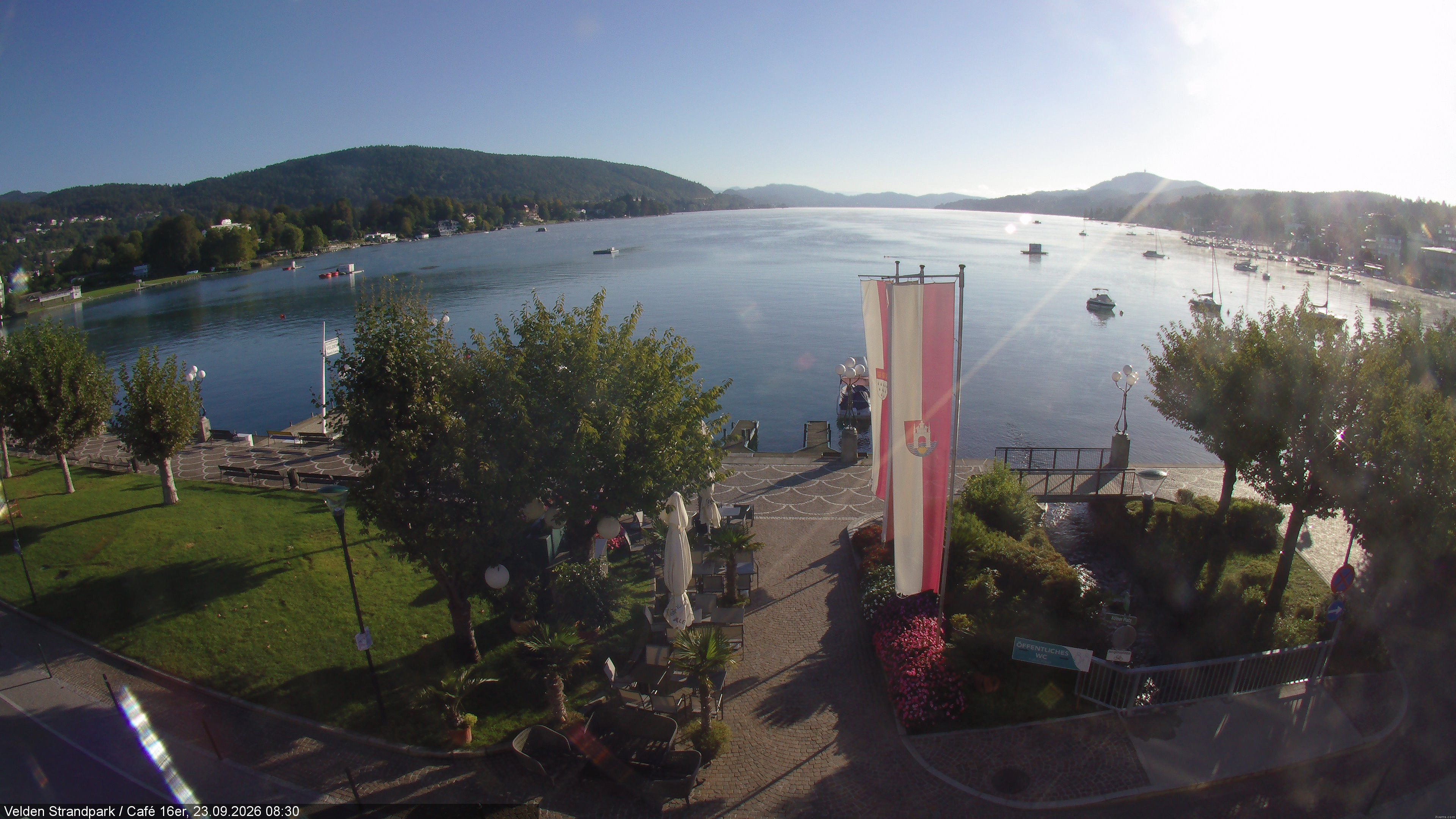 Archiv Foto Webcam Velden Strandpark - Wörthersee
