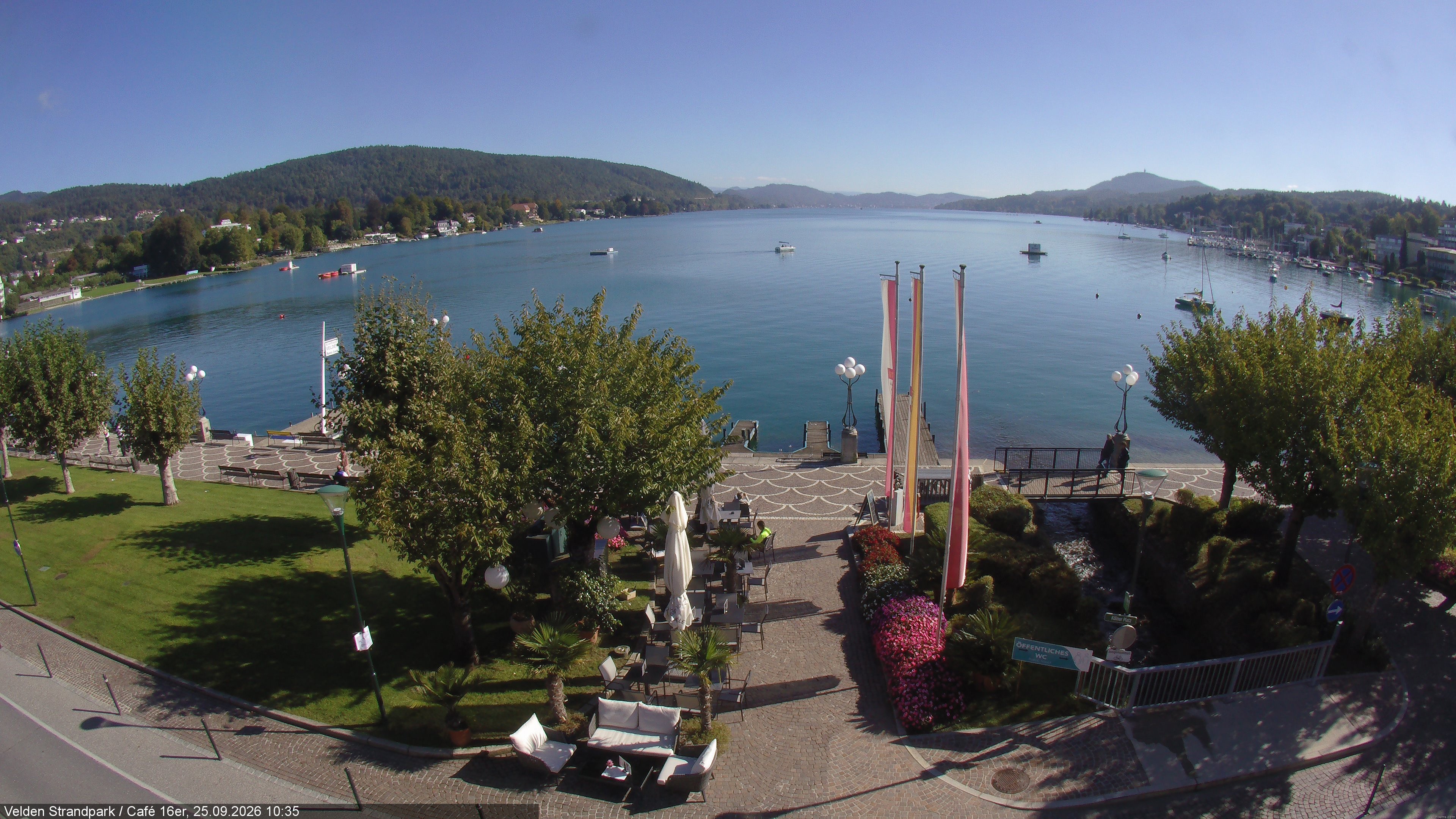 Archiv Foto Webcam Velden Strandpark - Wörthersee