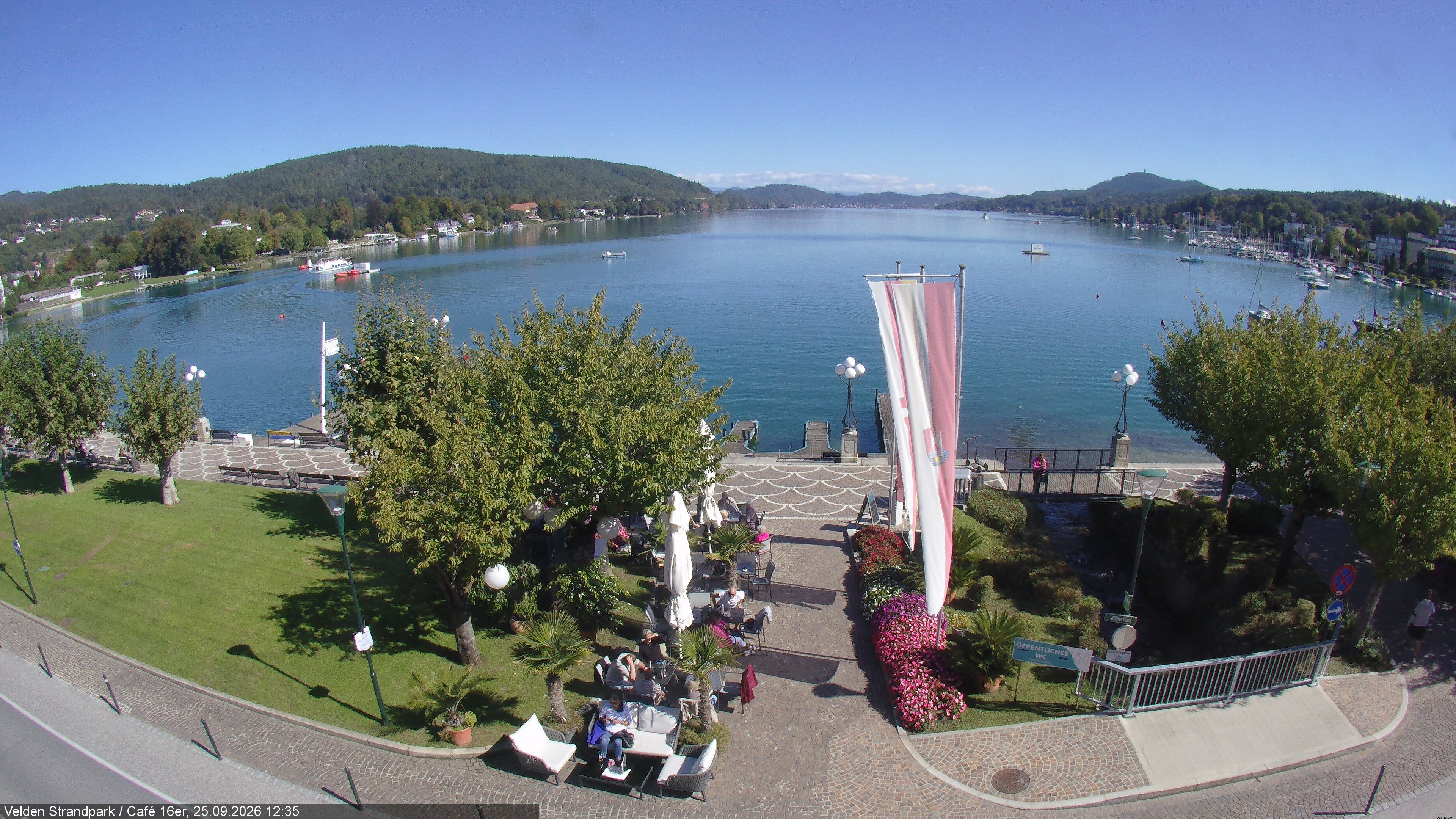 Archiv Foto Webcam Velden Strandpark - Wörthersee