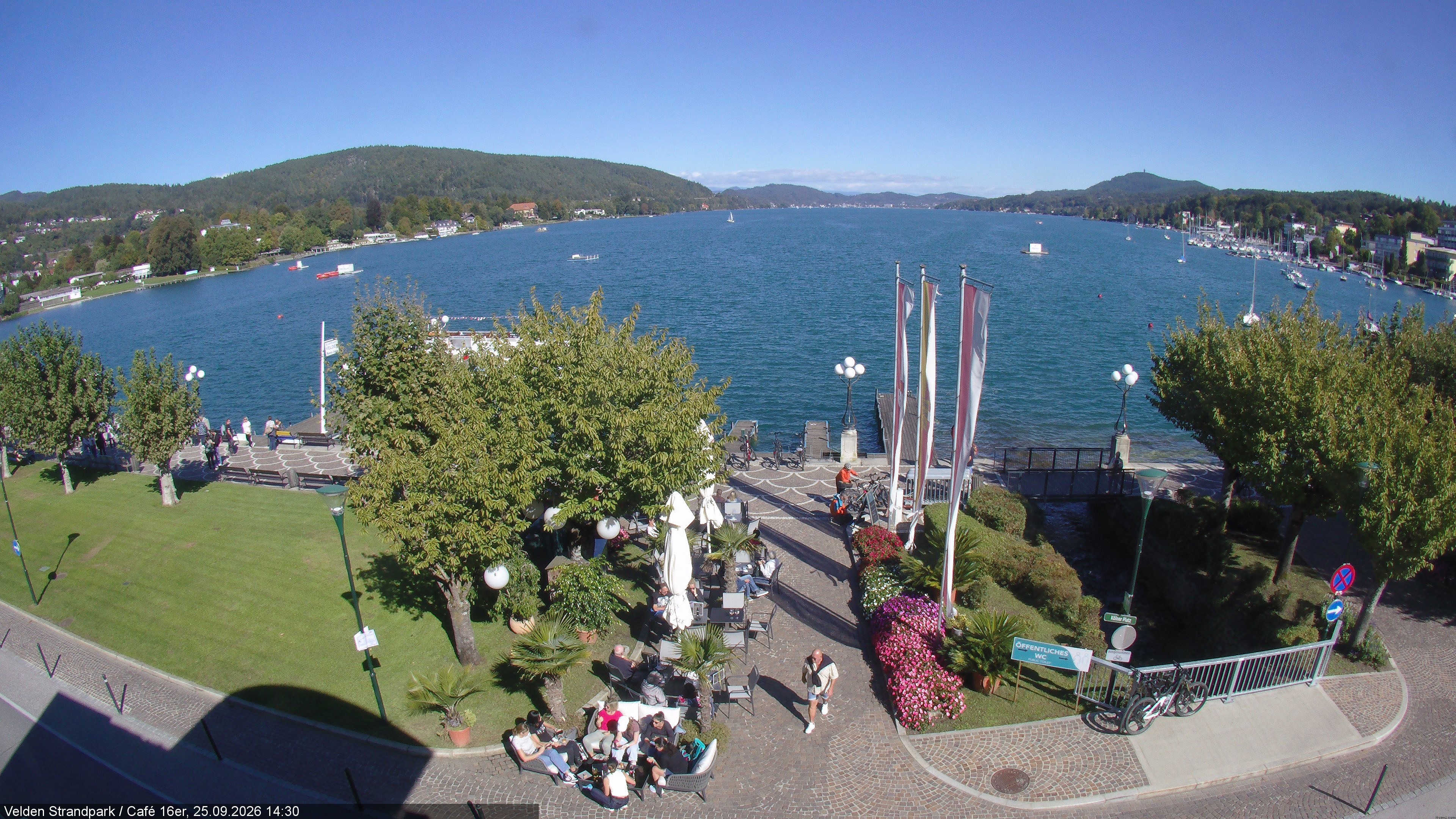 Archiv Foto Webcam Velden Strandpark - Wörthersee