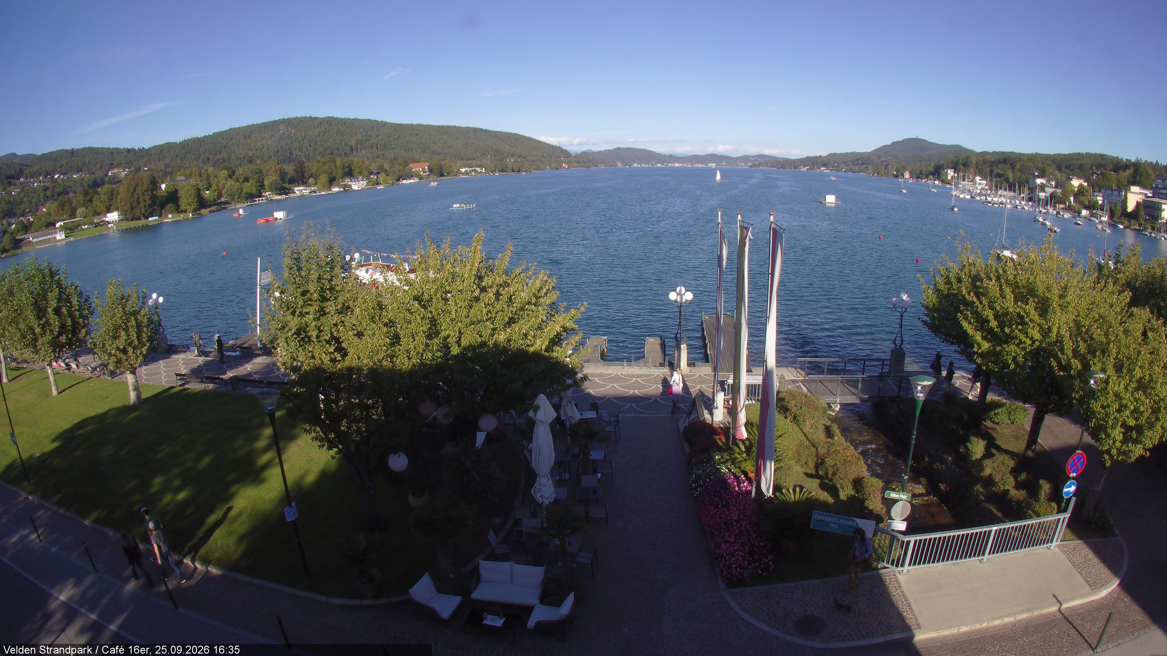 Archiv Foto Webcam Velden Strandpark - Wörthersee