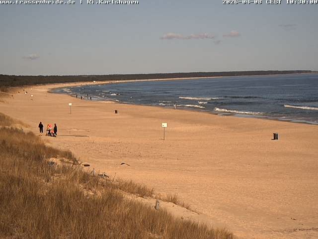 Archiv Foto Webcam Usedom: Strand von Karlshagen und Trassenheide