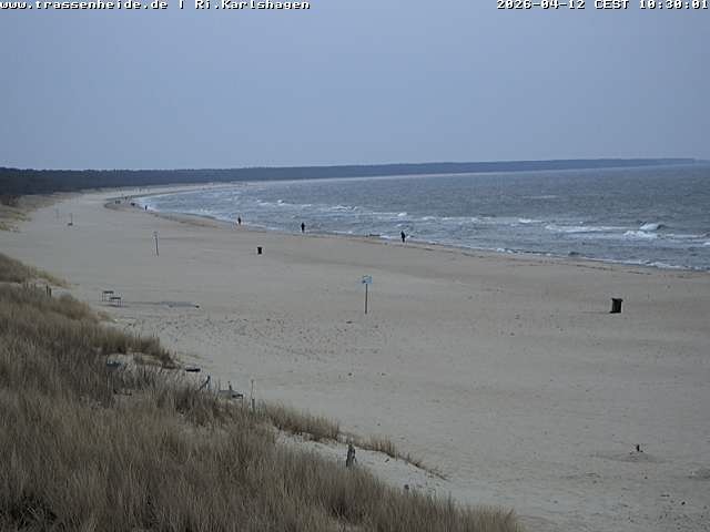 Archiv Foto Webcam Usedom: Strand von Karlshagen und Trassenheide