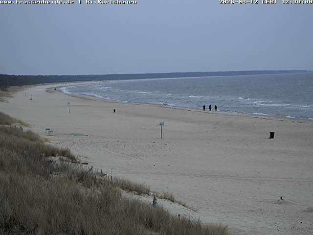 Archiv Foto Webcam Usedom: Strand von Karlshagen und Trassenheide