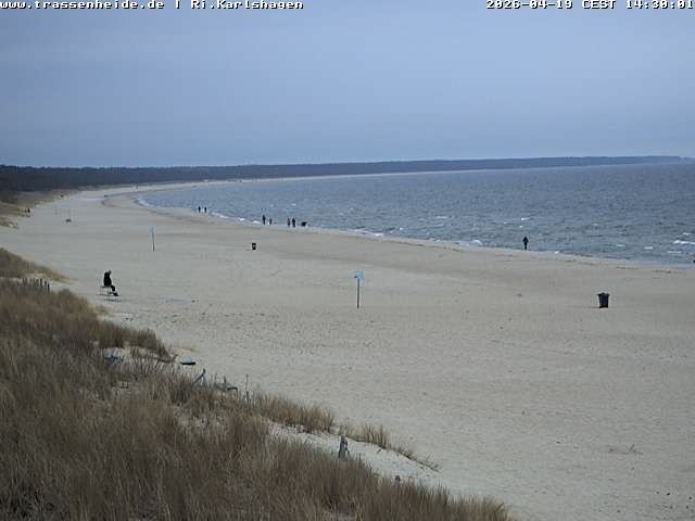 Archiv Foto Webcam Usedom: Strand von Karlshagen und Trassenheide