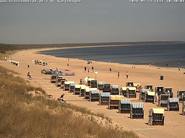Archiv Foto Webcam Usedom: Strand von Karlshagen und Trassenheide