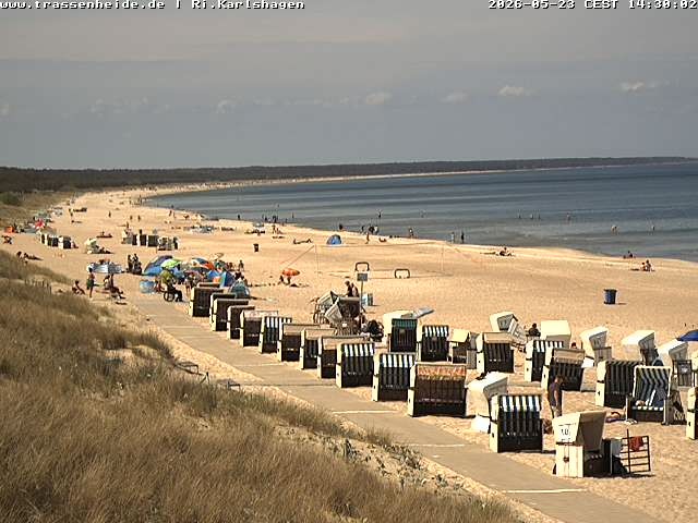 Archiv Foto Webcam Usedom: Strand von Karlshagen und Trassenheide