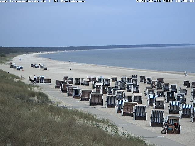 Archiv Foto Webcam Usedom: Strand von Karlshagen und Trassenheide