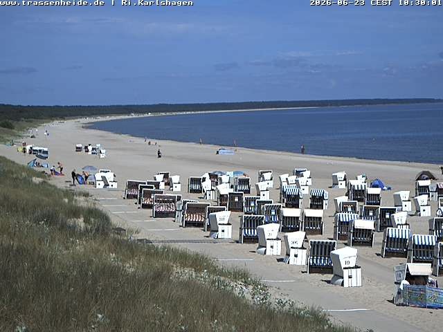 Archiv Foto Webcam Usedom: Strand von Karlshagen und Trassenheide