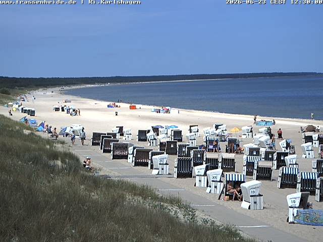 Archiv Foto Webcam Usedom: Strand von Karlshagen und Trassenheide