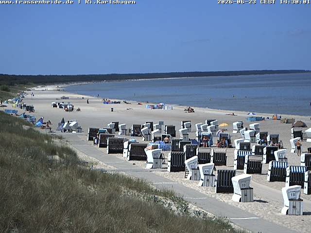 Archiv Foto Webcam Usedom: Strand von Karlshagen und Trassenheide