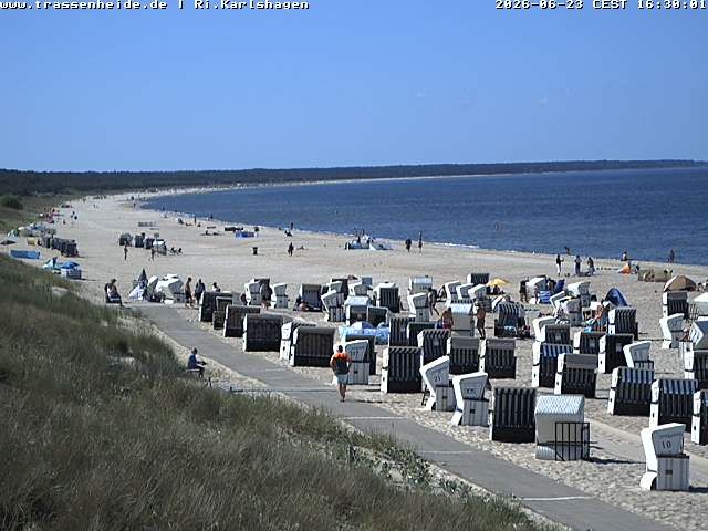 Archived image Webcam Beach of Usedom, near Trassenheide and Karlshagen