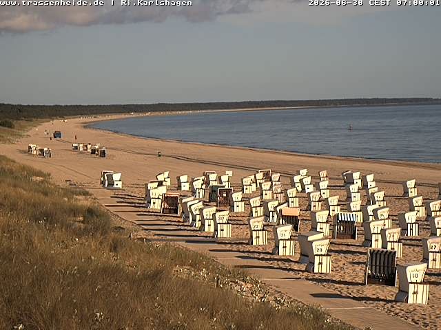 Archiv Foto Webcam Usedom: Strand von Karlshagen und Trassenheide