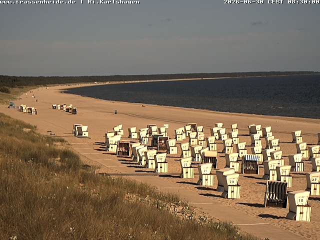 Archiv Foto Webcam Usedom: Strand von Karlshagen und Trassenheide