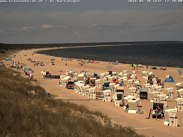 Archiv Foto Webcam Usedom: Strand von Karlshagen und Trassenheide