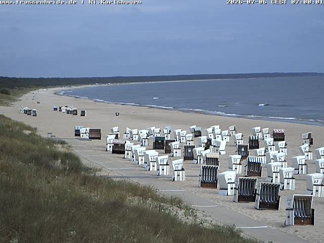 Archiv Foto Webcam Usedom: Strand von Karlshagen und Trassenheide