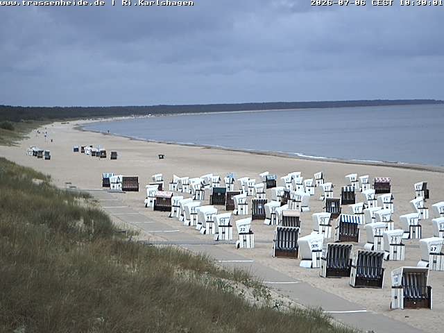 Archiv Foto Webcam Usedom: Strand von Karlshagen und Trassenheide