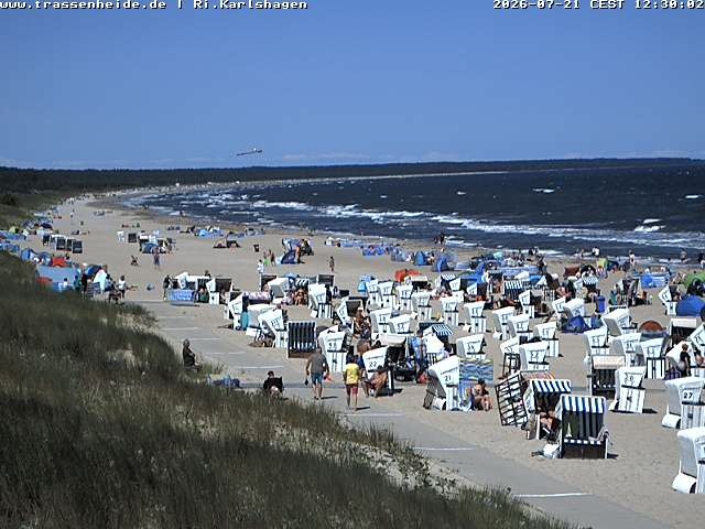 Archiv Foto Webcam Usedom: Strand von Karlshagen und Trassenheide