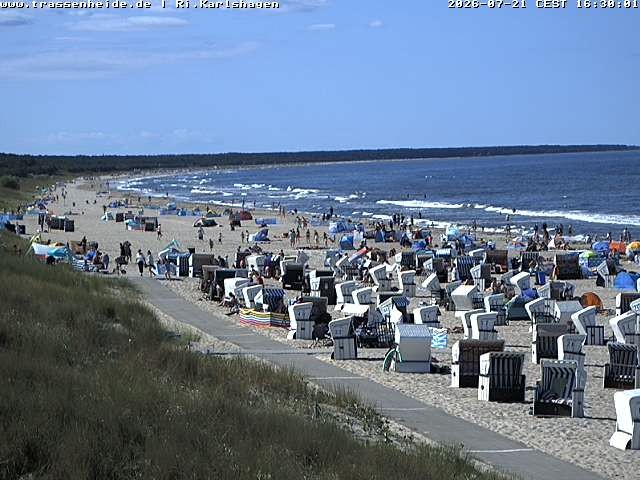 Archiv Foto Webcam Usedom: Strand von Karlshagen und Trassenheide