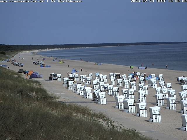 Archiv Foto Webcam Usedom: Strand von Karlshagen und Trassenheide