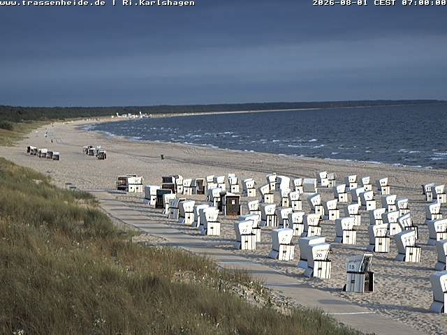Archiv Foto Webcam Usedom: Strand von Karlshagen und Trassenheide