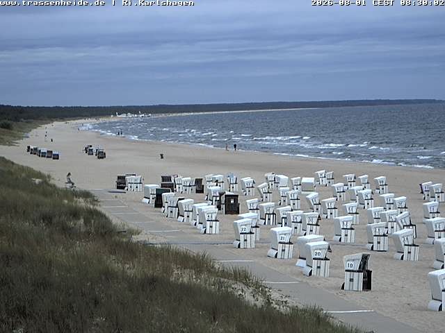 Archiv Foto Webcam Usedom: Strand von Karlshagen und Trassenheide