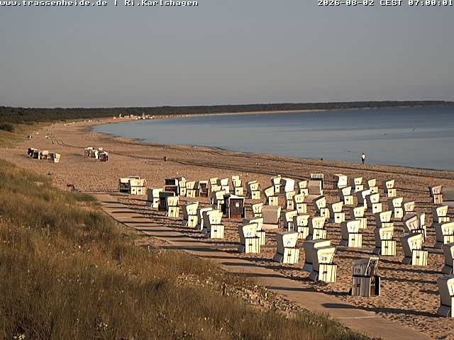 Archived image Webcam Beach of Usedom, near Trassenheide and Karlshagen