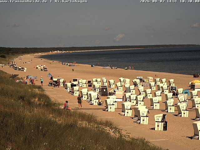 Archived image Webcam Beach of Usedom, near Trassenheide and Karlshagen