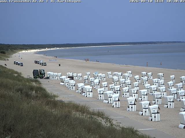Archiv Foto Webcam Usedom: Strand von Karlshagen und Trassenheide