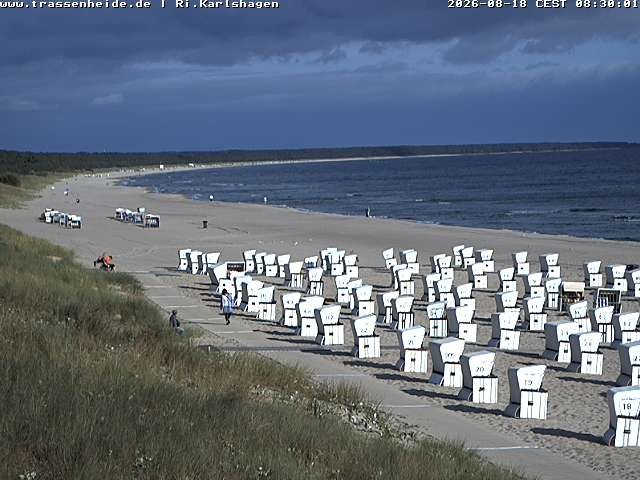 Archived image Webcam Beach of Usedom, near Trassenheide and Karlshagen