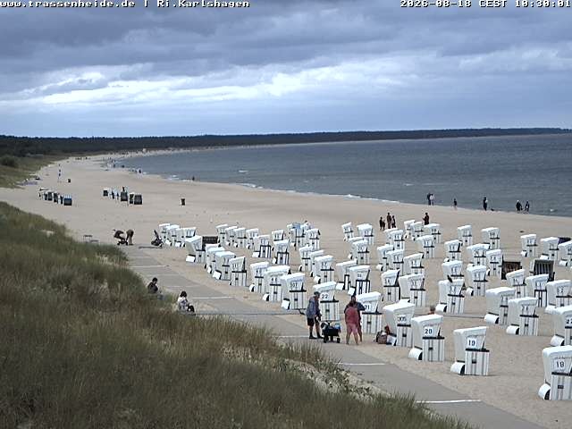 Archived image Webcam Beach of Usedom, near Trassenheide and Karlshagen