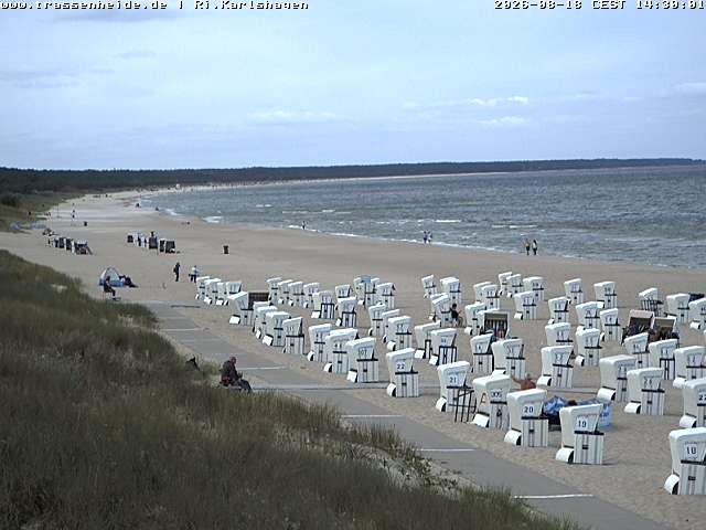 Archiv Foto Webcam Usedom: Strand von Karlshagen und Trassenheide