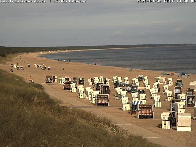 Archiv Foto Webcam Usedom: Strand von Karlshagen und Trassenheide