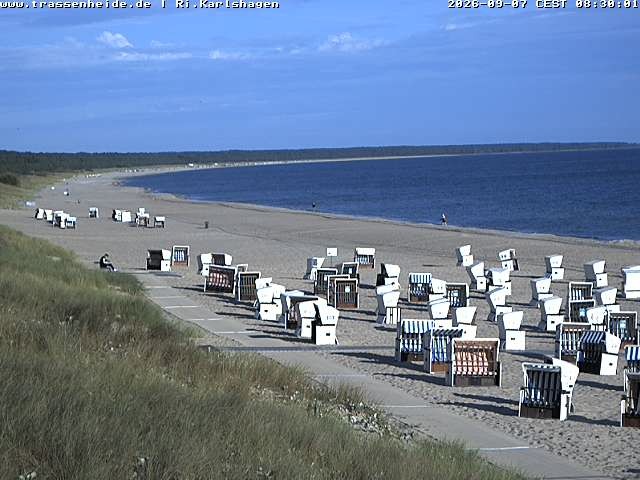 Archiv Foto Webcam Usedom: Strand von Karlshagen und Trassenheide