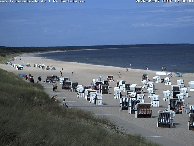 Archiv Foto Webcam Usedom: Strand von Karlshagen und Trassenheide