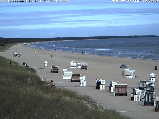 Archiv Foto Webcam Usedom: Strand von Karlshagen und Trassenheide