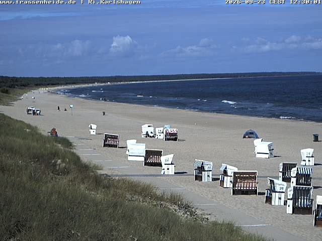 Archiv Foto Webcam Usedom: Strand von Karlshagen und Trassenheide