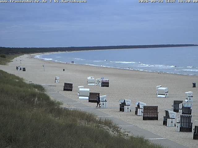 Archiv Foto Webcam Usedom: Strand von Karlshagen und Trassenheide