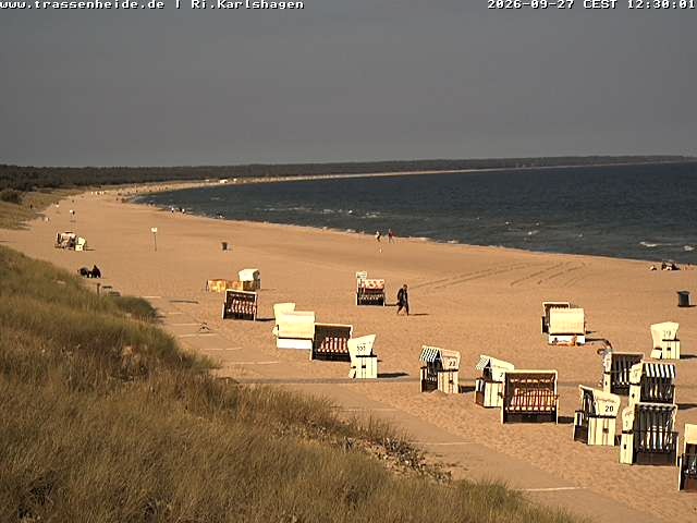 Archiv Foto Webcam Usedom: Strand von Karlshagen und Trassenheide