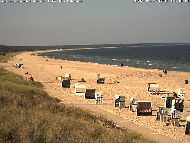 Archiv Foto Webcam Usedom: Strand von Karlshagen und Trassenheide