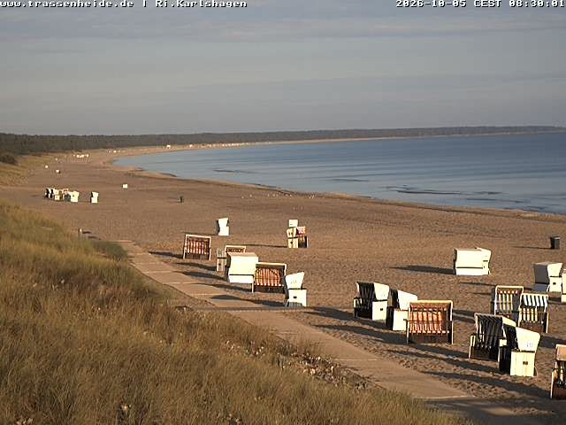 Archiv Foto Webcam Usedom: Strand von Karlshagen und Trassenheide
