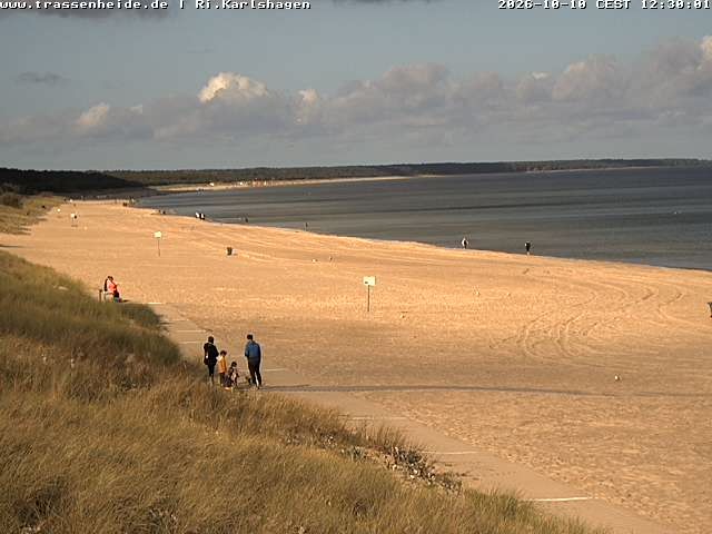 Archived image Webcam Beach of Usedom, near Trassenheide and Karlshagen