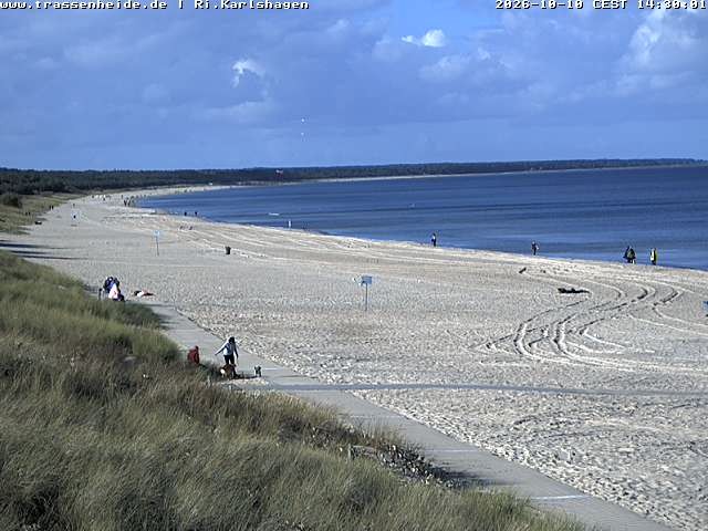 Archived image Webcam Beach of Usedom, near Trassenheide and Karlshagen