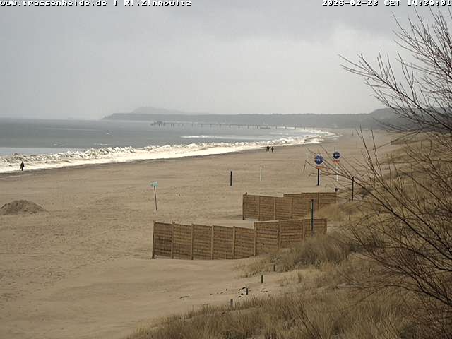 Archiv Foto Webcam Usedom: Zinnowitz/Trassenheide Ostseestrand