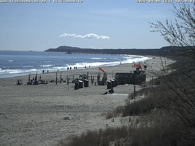 Archived image Webcam Beach of Zinnowitz/Trassenheide at the Baltic Sea
