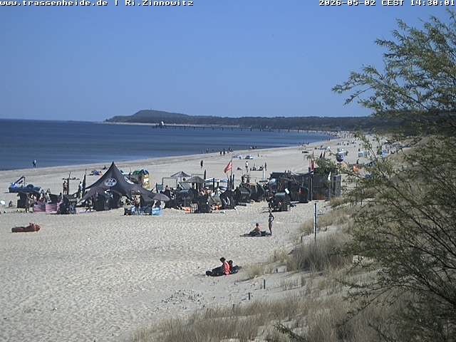Archiv Foto Webcam Usedom: Zinnowitz/Trassenheide Ostseestrand